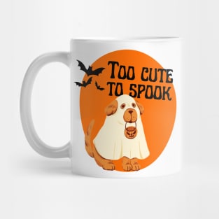 Halloween Ghostly Dog Too Cute To Spook Mug